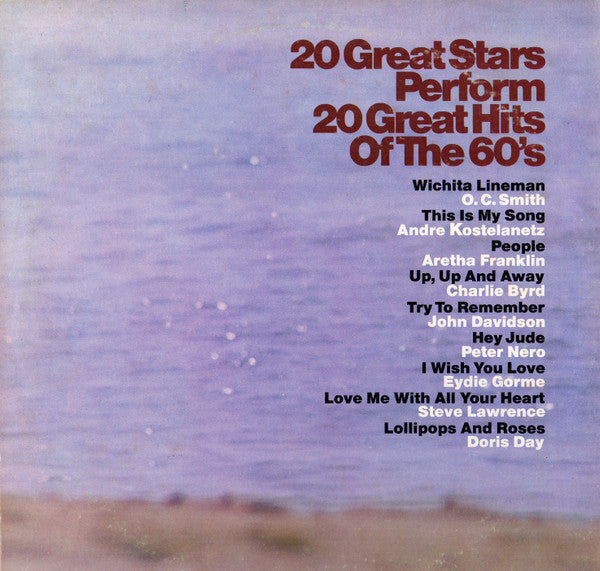 Various : 20 Great Stars Perform 20 Great Hits Of The 60's (2xLP, Comp, Ter)