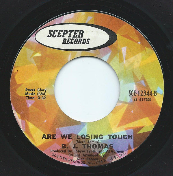 B.J. Thomas : Rock And Roll Lullaby (7", Single, Styrene, Pit)