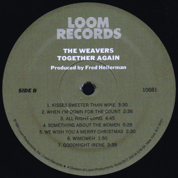 The Weavers : Together Again (LP, Album, Wak)
