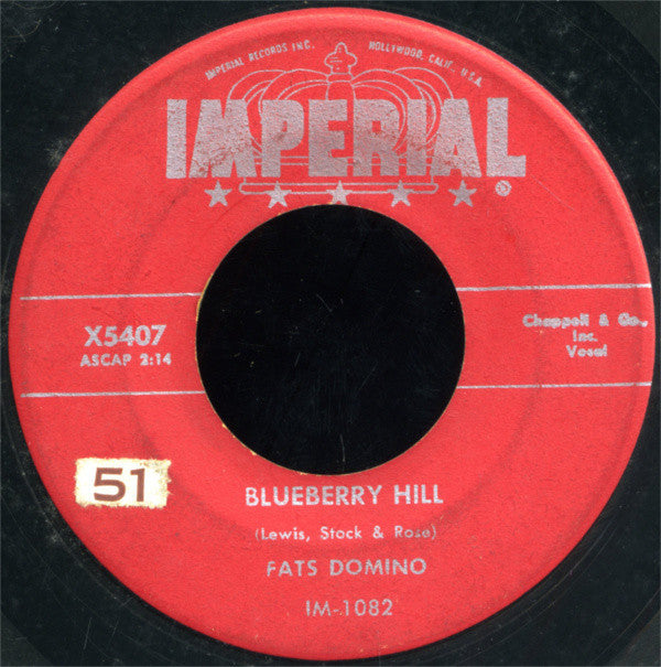 Fats Domino : Blueberry Hill (7", Single, Red)