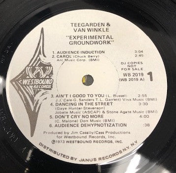 Teegarden & Van Winkle : Experimental Groundwork (LP, Album, Promo)