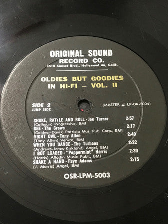 Various : Oldies But Goodies Volume II (LP, Comp, Mono)