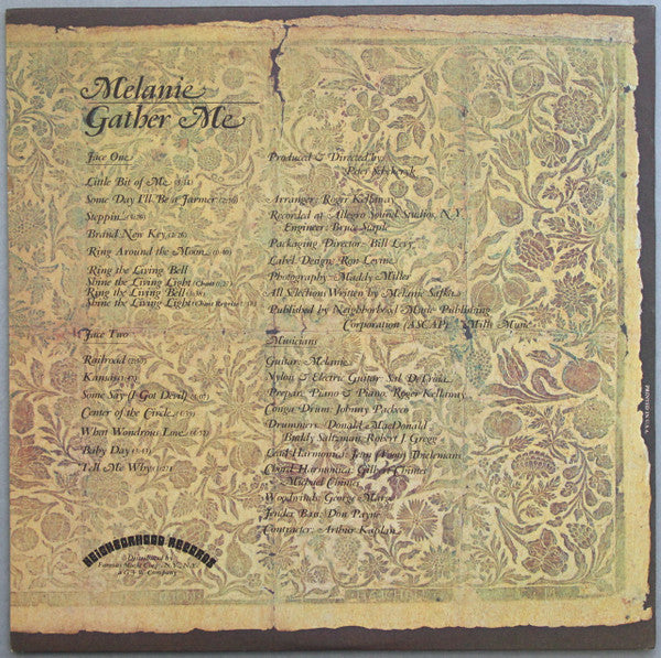 Melanie (2) : Gather Me (LP, Album, Pit)