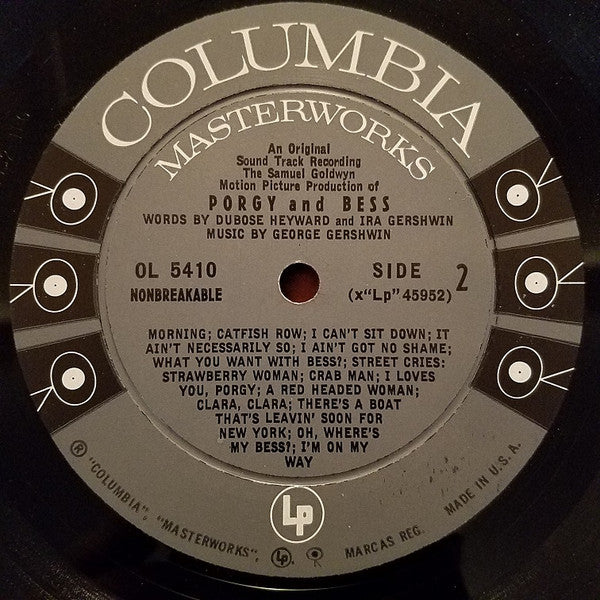 George Gershwin, Ira Gershwin, DuBose Heyward : Porgy And Bess (LP, Album, Mono, Ter)