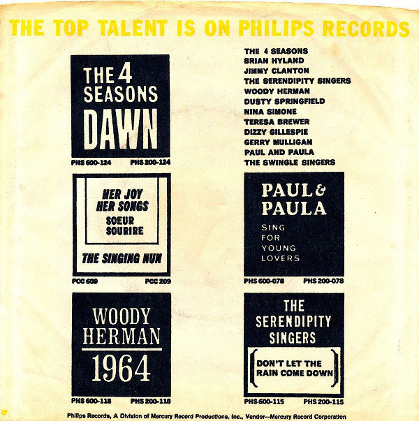 Dusty Springfield : You Don't Have To Say You Love Me (7", Single, Styrene, Yel)