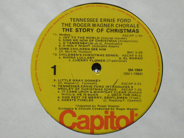 Tennessee Ernie Ford, The Roger Wagner Chorale : The Story Of Christmas (LP, Album, RE, Jac)
