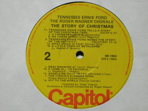 Tennessee Ernie Ford, The Roger Wagner Chorale : The Story Of Christmas (LP, Album, RE, Jac)