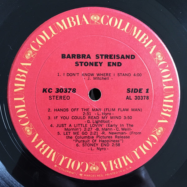 Barbra Streisand : Stoney End (LP, Album, Pit)