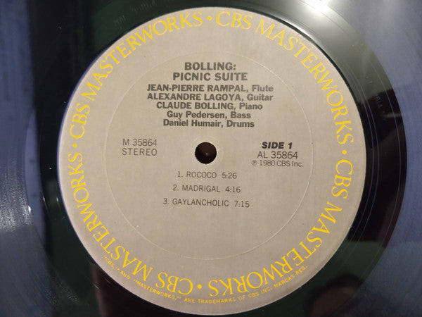 Jean-Pierre Rampal / Alexandre Lagoya / Claude Bolling : Picnic Suite (LP, Album, RE, Col)