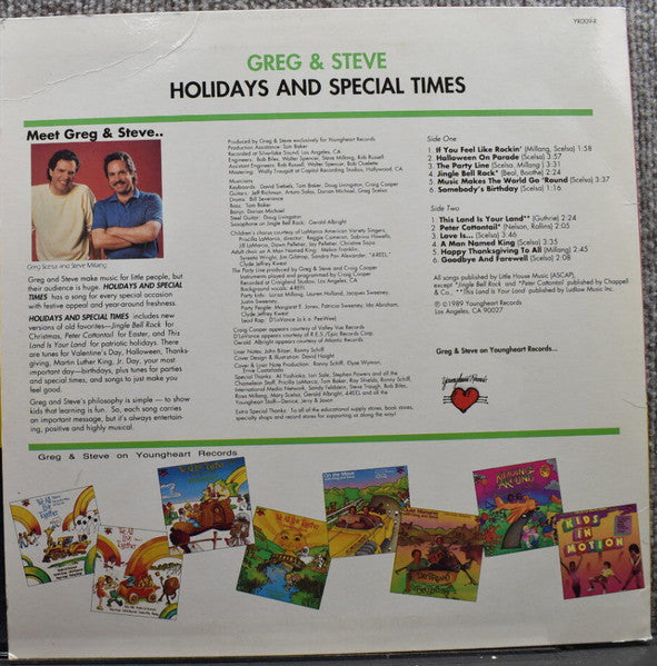 Greg & Steve* : Holidays And Special Times (LP, Album)