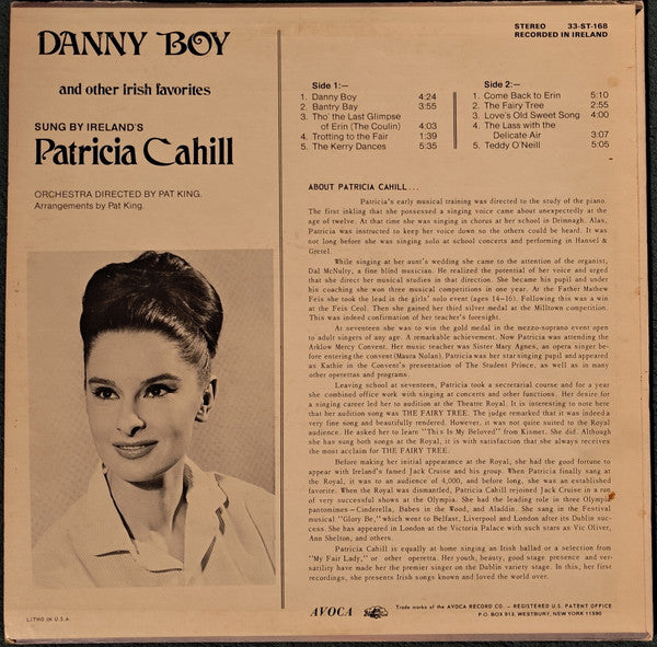 Patricia Cahill : Danny Boy (LP)