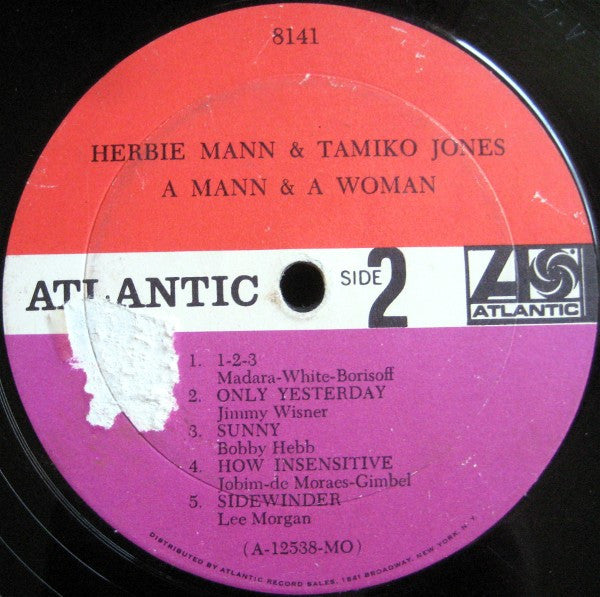 Herbie Mann & Tamiko Jones : A Mann & A Woman (LP, Album, Mono, MO)