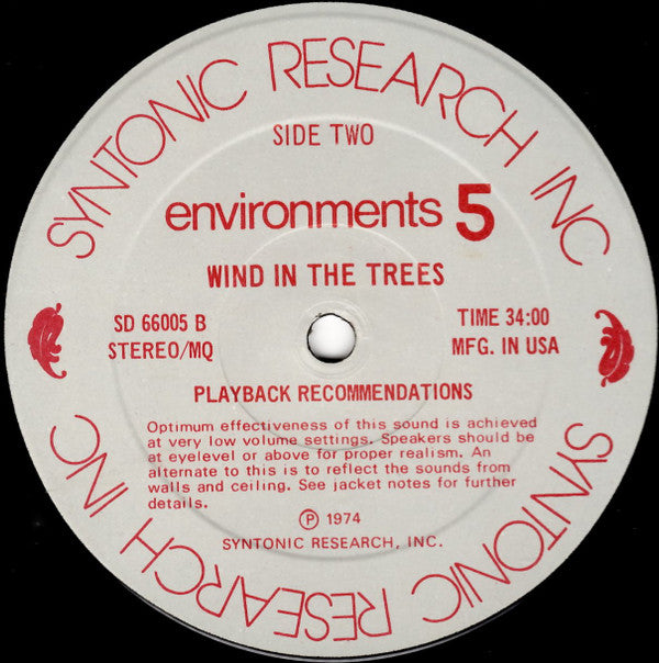 No Artist : Environments (Totally New Concepts In Sound - Disc 5) (12", Quad, Pre)