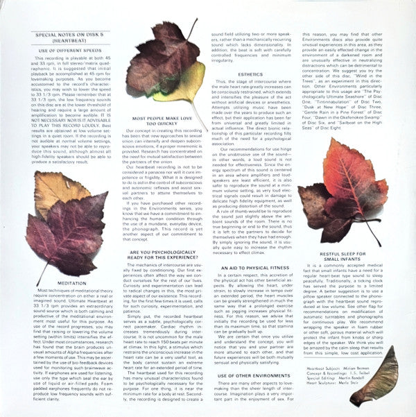 No Artist : Environments (Totally New Concepts In Sound - Disc 5) (12", Quad, Pre)