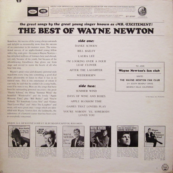 Wayne Newton : The Best Of Wayne Newton (LP, Comp, Scr)