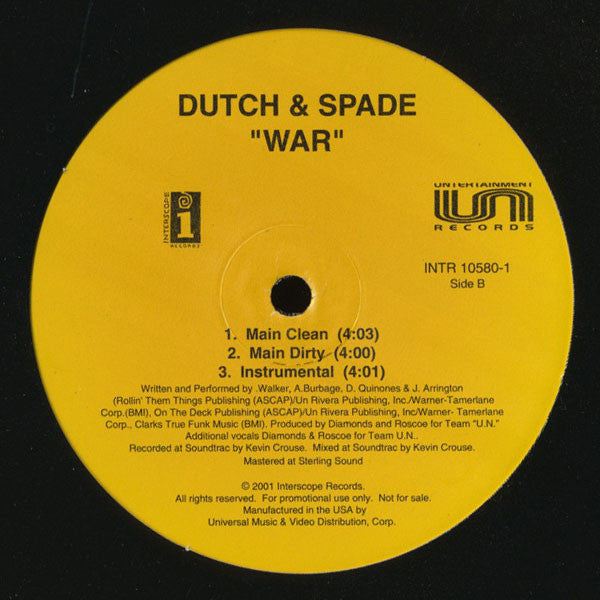 Dutch & Spade Featuring Ludacris : Get It Right (12", Promo)
