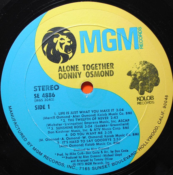 Donny Osmond : Alone Together (LP, Album)