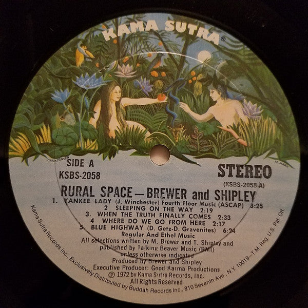 Brewer & Shipley* : Rural Space (LP, Album, Mon)