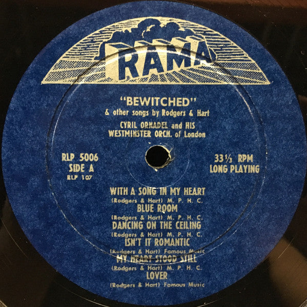 Cyril Ornadel and his Westminster Concert Orchestra : Bewitched And Other Songs By Rogers & Hart (LP)