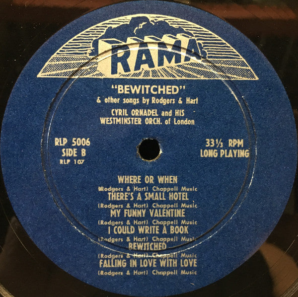 Cyril Ornadel and his Westminster Concert Orchestra : Bewitched And Other Songs By Rogers & Hart (LP)