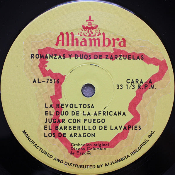 Ataúlfo Argenta, Orquesta Sinfónica : Romanzas Y Duos De Zarzuelas (LP, Comp)