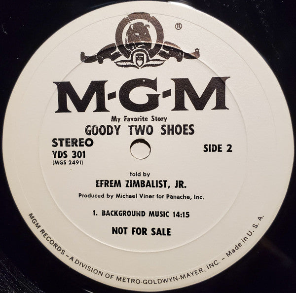 Efrem Zimbalist, Jr. : Goody Two Shoes (LP, Promo, Whi)