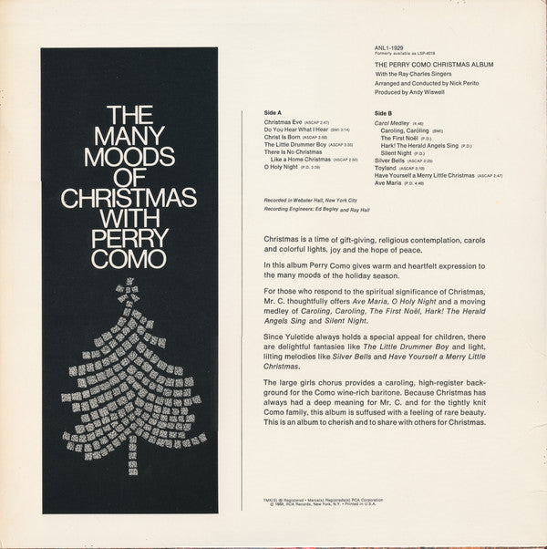 Perry Como : The Perry Como Christmas Album (LP, Album)
