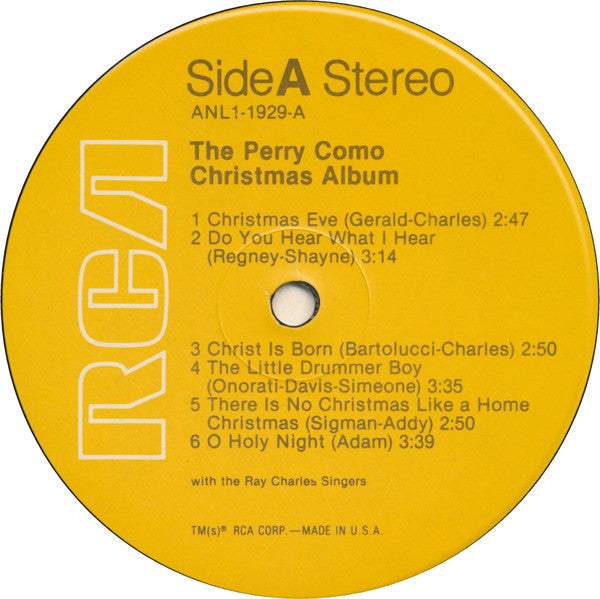Perry Como : The Perry Como Christmas Album (LP, Album)