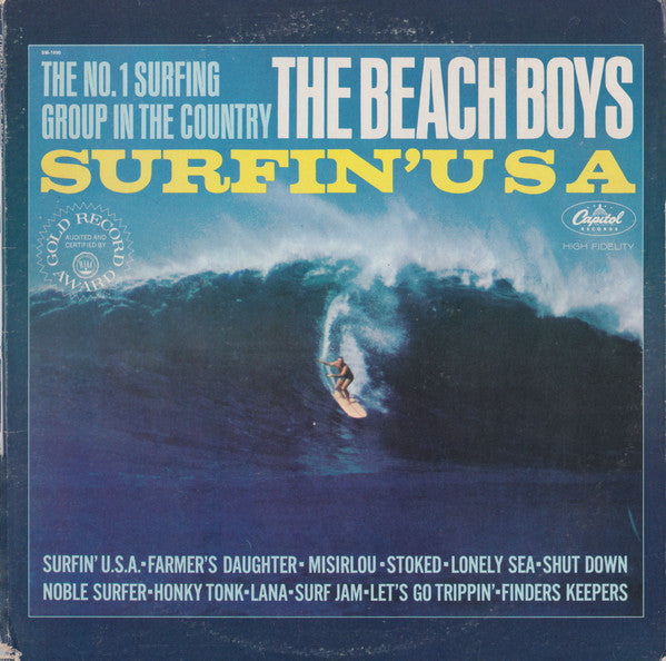 The Beach Boys : Surfin' USA (LP, Album, RE, Win)