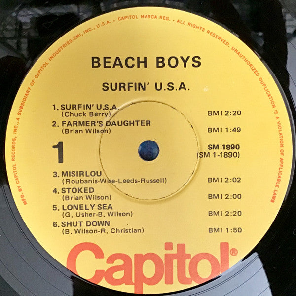 The Beach Boys : Surfin' USA (LP, Album, RE, Win)