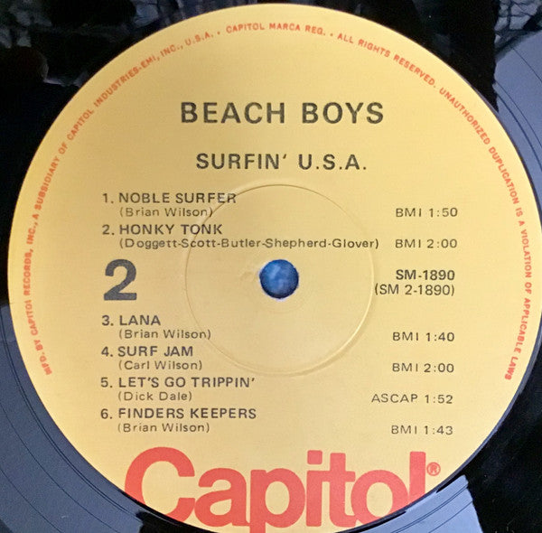 The Beach Boys : Surfin' USA (LP, Album, RE, Win)