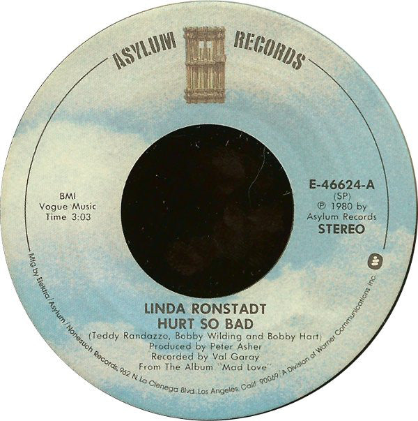 Linda Ronstadt : Hurt So Bad / Justine (7", Single, Spe)
