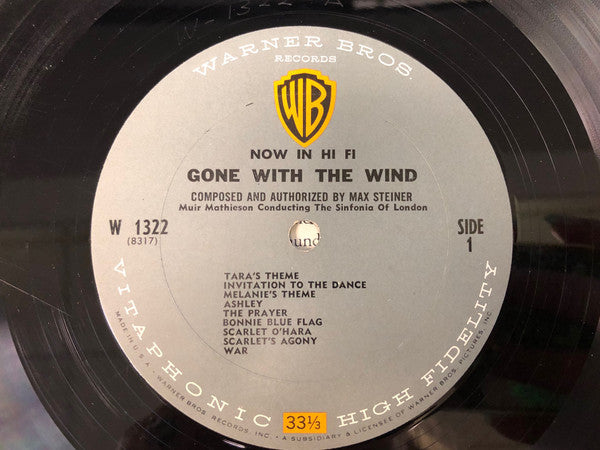 Max Steiner : Gone With The Wind (LP, Mono, Gat)