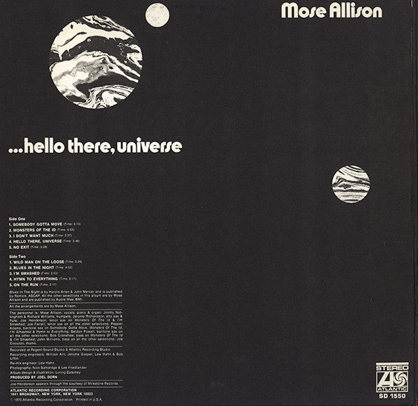 Mose Allison : ...Hello There, Universe (LP, Album)