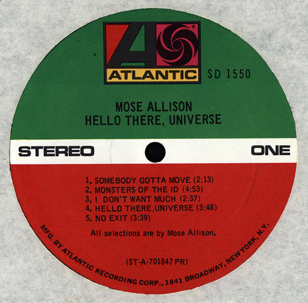 Mose Allison : ...Hello There, Universe (LP, Album)