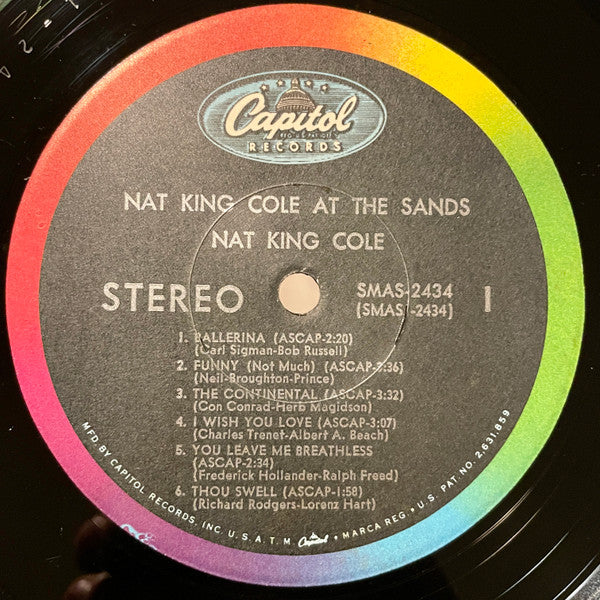 Nat King Cole : Nat King Cole At The Sands (LP, Album)