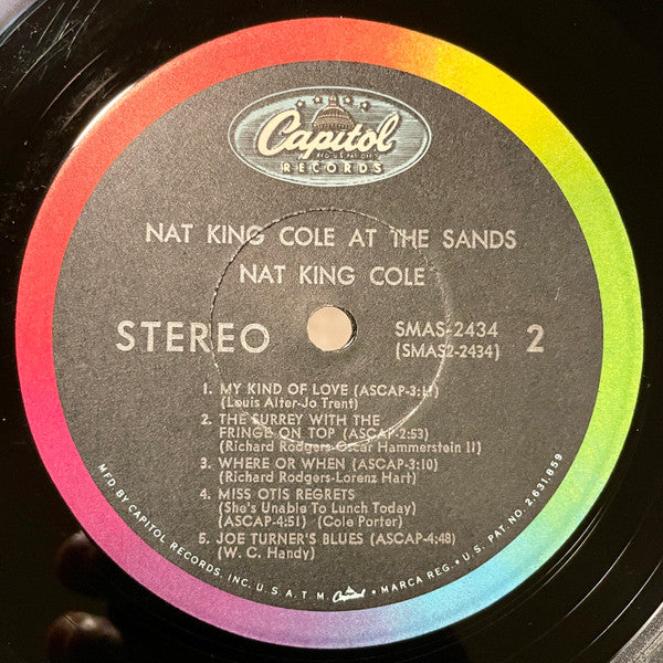 Nat King Cole : Nat King Cole At The Sands (LP, Album)