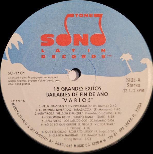 Various : 15 Grandes Exitos Bailables De Fin De Año (LP, Comp)