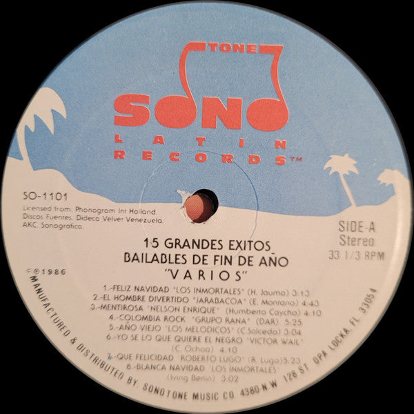 Various : 15 Grandes Exitos Bailables De Fin De Año (LP, Comp)