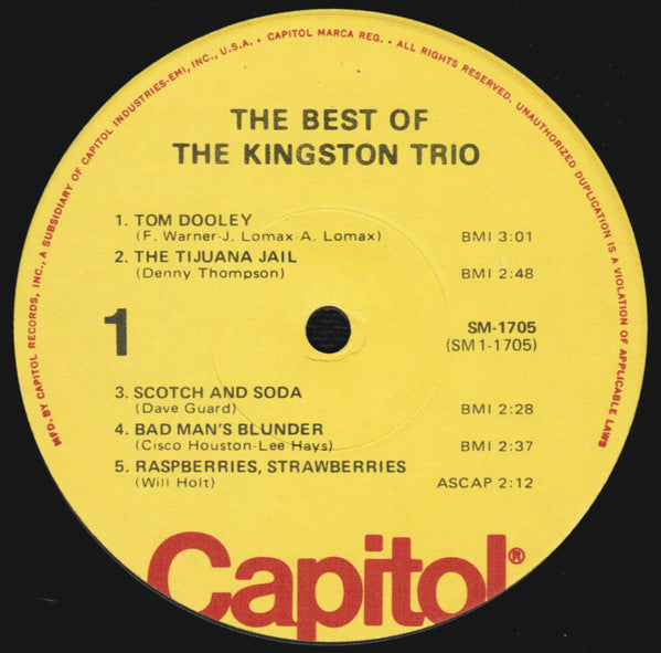 The Kingston Trio* : The Best Of The Kingston Trio (LP, Comp, RE, Yel)