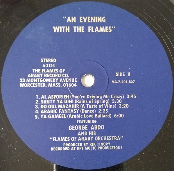 George Abdo And His "Flames Of Araby" Orchestra : An Evening With "The Flames" (LP, Album)
