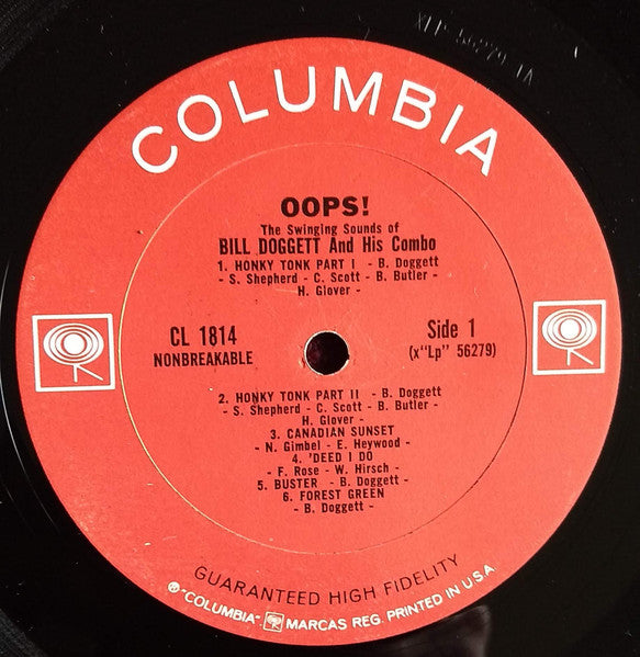 Bill Doggett And His Combo* : Oops! [The Swinging Sounds Of Bill Doggett And His Combo] (LP, Mono, RE, Pit)