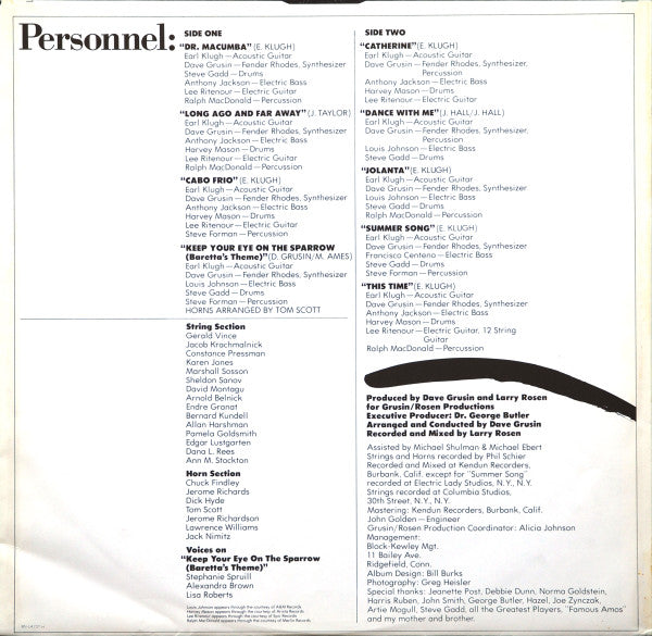 Earl Klugh : Finger Paintings (LP, Album, All)