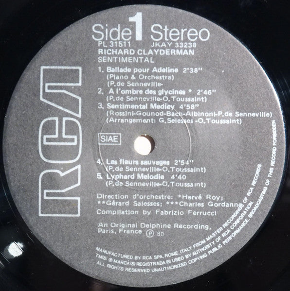 Richard Clayderman : Sentimental (LP, Comp)