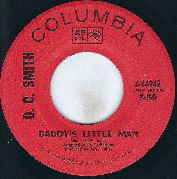 OC Smith : Daddy's Little Man (7", Single, San)