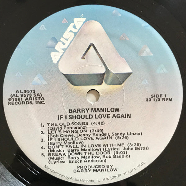Barry Manilow : If I Should Love Again (LP, Album, Mon)