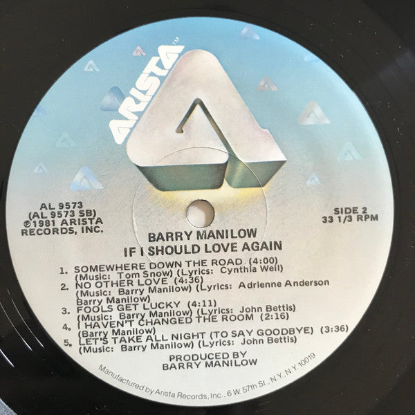 Barry Manilow : If I Should Love Again (LP, Album, Mon)