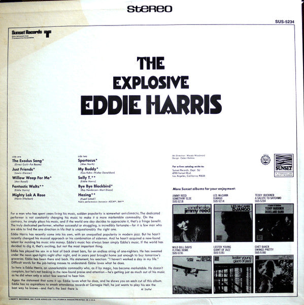 Eddie Harris : The Explosive Eddie Harris (LP, Comp)