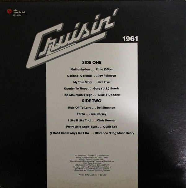 Various : Cruisin' 1961 (LP, Comp)