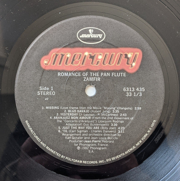 Zamfir* : Romance Of The Pan Flute (LP, Album)